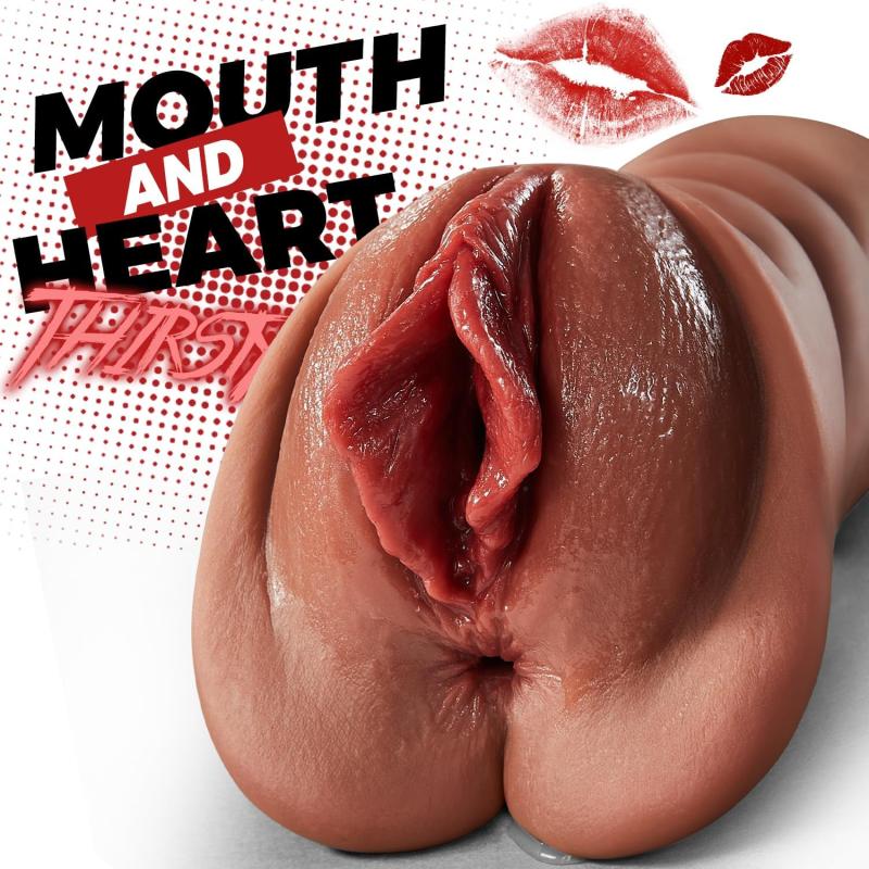 جهاز الاستمناء الذكوري - شفاه سميكة وقناتين داخليتين بتصميم واقعي